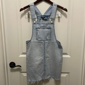 Wild Fable women’s overall dress light wash denim size small